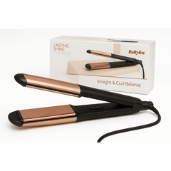 BaByliss ST482SDE 2-in-1 Hair Straightener and Curler with rose gold titanium plates