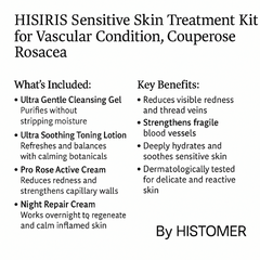 HISIRIS Sensitive Skin Treatment Kit – For Vascular Conditions, Couperose & Rosacea | By HISTOMER
