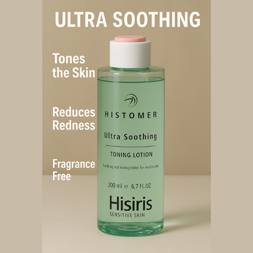 Histomer Hisiris Ultra Soothing Toning Lotion 200ml – gentle toner for sensitive skin in UAE climate