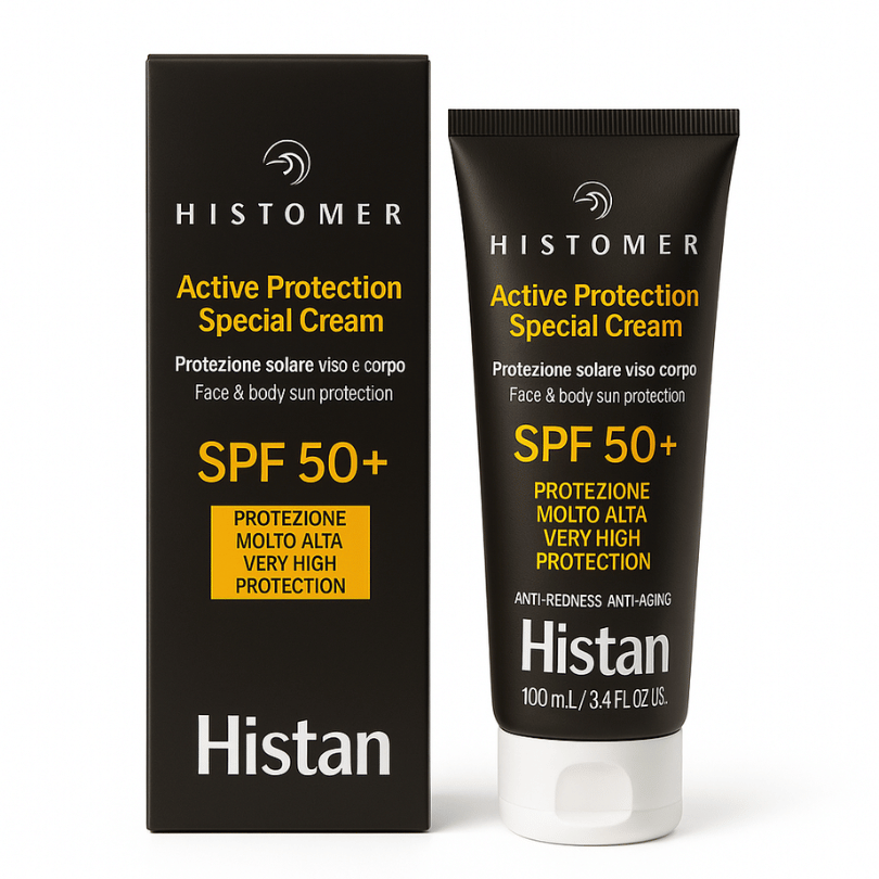 Histomer Histan SPF 50+ Active Protection Cream – 100 mL face and body sunscreen tube
