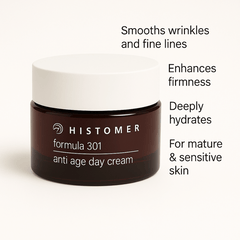 Histomer Formula 301 Anti Age Day Cream – anti-wrinkle moisturizer in white-lid brown jar