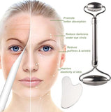 Gua Sha + Facial Roller Toolkit – Stainless Steel Facial Massage Set - E11 Store