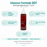 Histomer Formula 301 Anti-Age Night Drops 100ml key-features image | E11 Store