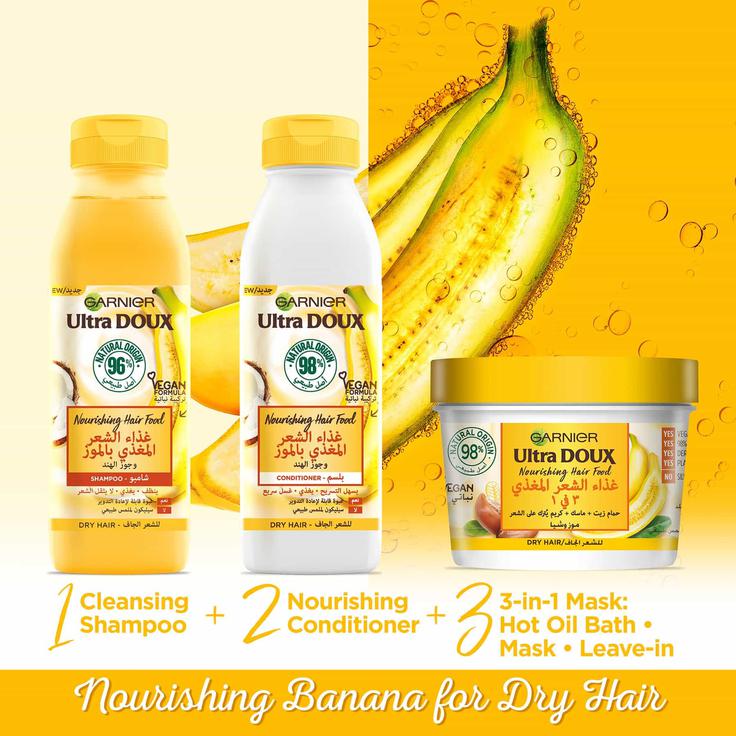 Garnier Ultra Doux Nourishing Banana Hair Food Shampoo for Dry Hair - E11 Store