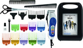 Wahl Colour Pro Corded Clipper Kit, Soft Hairbrush Neck Duster, 12 Colour Coded Guide Combs, Hair Clippers for Men, Head Shaver, Men's Hair Clippers, Easy Home Haircutting, Family Haircuts, White 79300 - 1616 | E11 Store