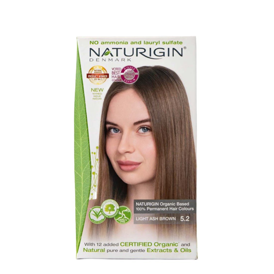NATURIGIN Permanent Hair Colour – Light Ash Brown 5.2 | E11 Store Main image