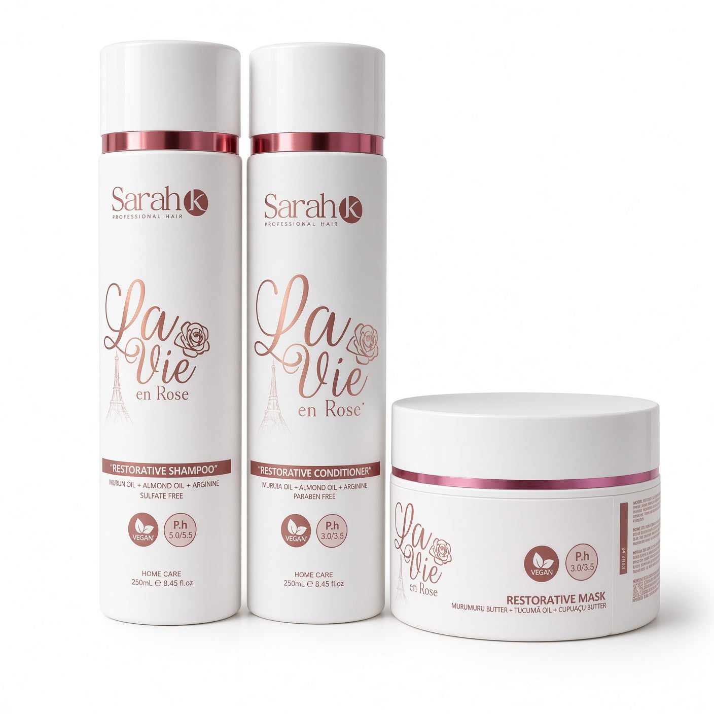 Sarah K La Vie en Rose Shampoo, Conditioner & Hair Mask Set | E11 Store