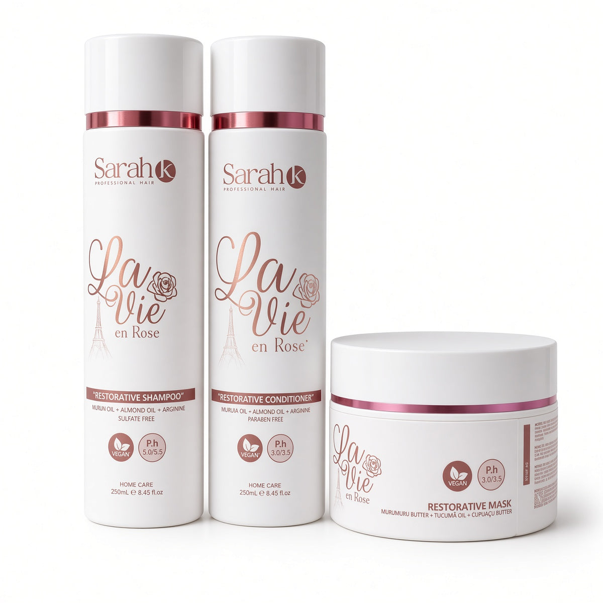 Sarah K La Vie en Rose Shampoo, Conditioner & Hair Mask Set | E11 Store
