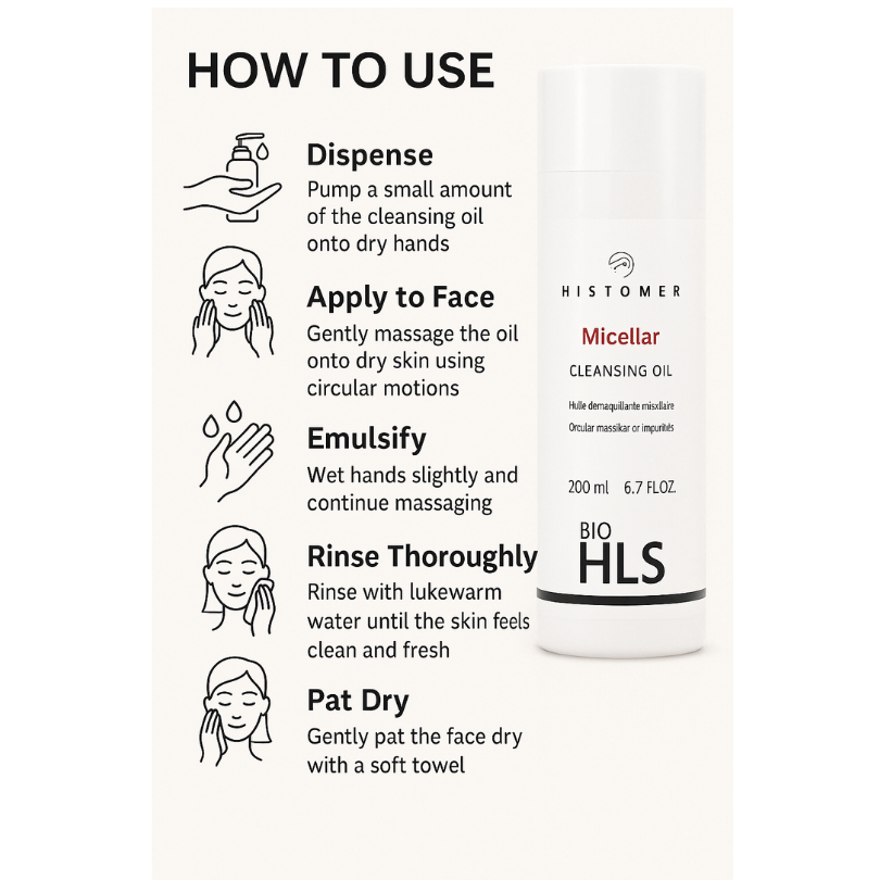 BIO HLS Micellar Cleansing Oil – 200ml | Gentle Makeup Remover & Skin Cleanser - E11 Store