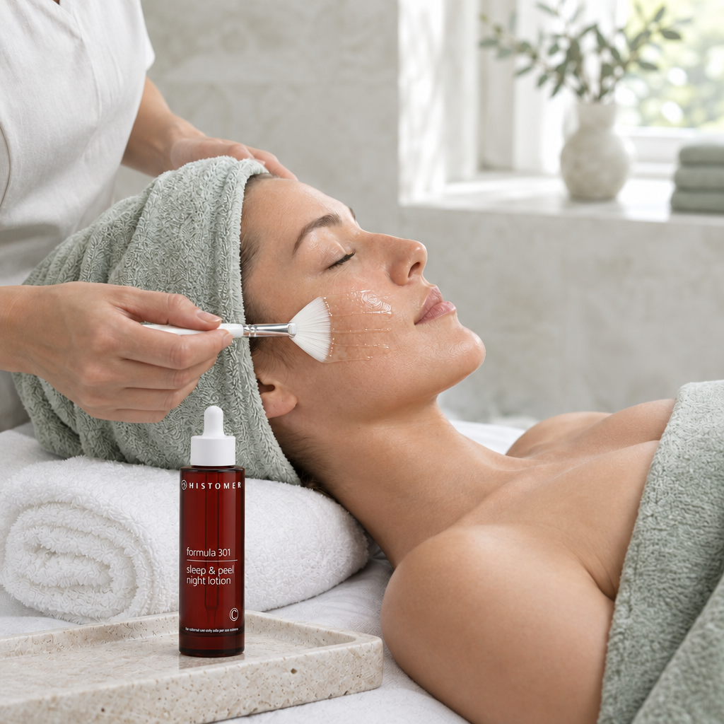 Facial Peel featuring Histomer Formula 301 Sleep & Peel Night Lotion