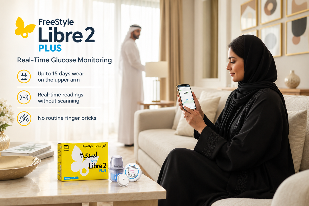 FreeStyle Libre 2 Plus lifestyle desktop slideshow image | E11 Store