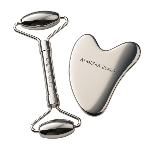 Gua Sha + Facial Roller Toolkit – Stainless Steel Facial Massage Set  | E11 Store