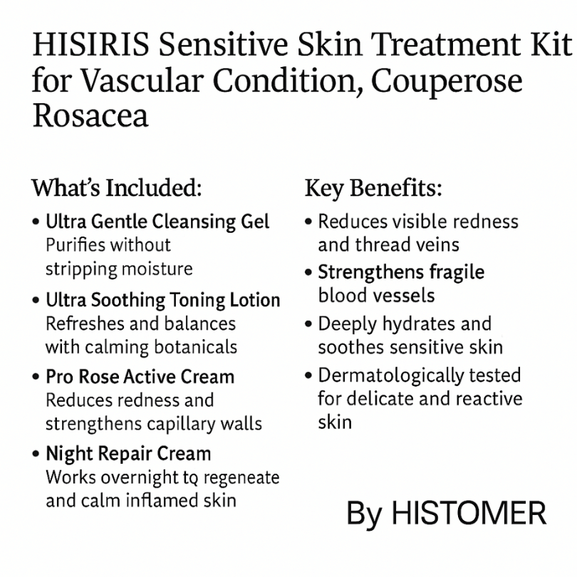 HISIRIS Sensitive Skin Treatment Kit – For Vascular Conditions, Couperose & Rosacea | By HISTOMER - E11 Store