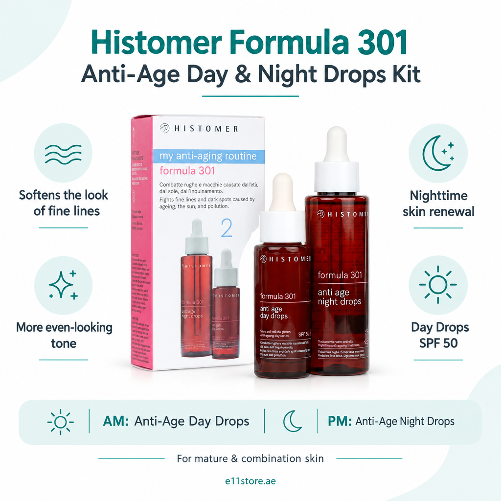 Histomer Formula 301 Anti-Age Day & Night Drops Kit – Anti-Aging Treatment for Mature & Combination Skin Secondary image