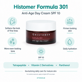 Histomer Formula 301 Anti-Age Day Cream SPF10 key-features image | E11 Store