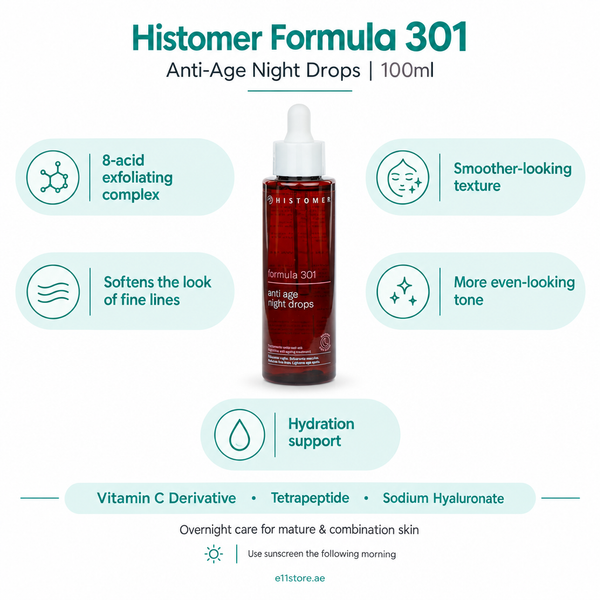 Histomer Formula 301 Anti-Age Night Drops 100ml key-features image | E11 Store