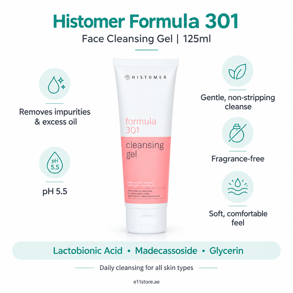 Histomer Formula 301 Face Cleansing Gel 125ml key-features image | E11 Store