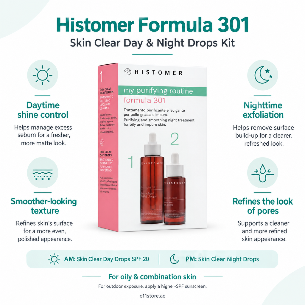 Histomer Formula 301 Skin Clear Day & Night Drops Kit – Purifying Treatment for Oily & Impure Skin Secondary image