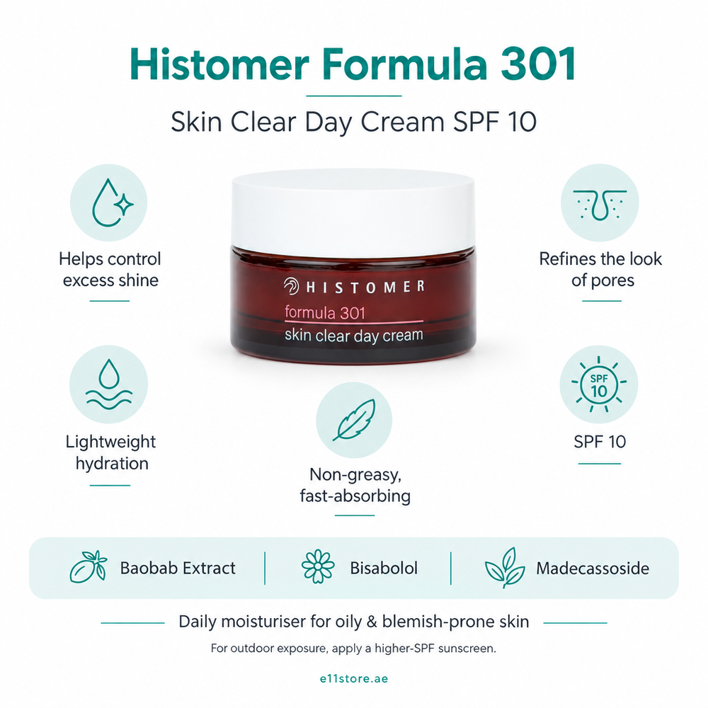 Histomer Formula 301 Skin Clear Day Cream SPF10 key-features image | E11 Store