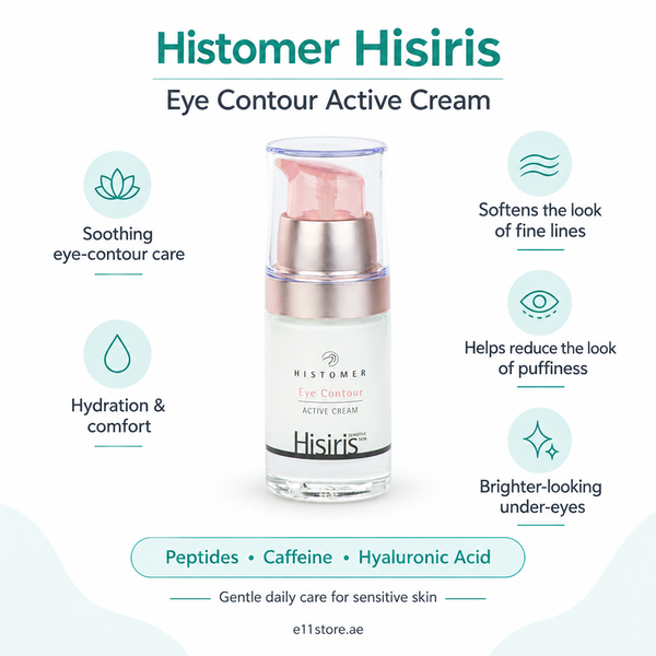 Histomer Hisiris Eye Contour Active Cream key-features image | E11 Store