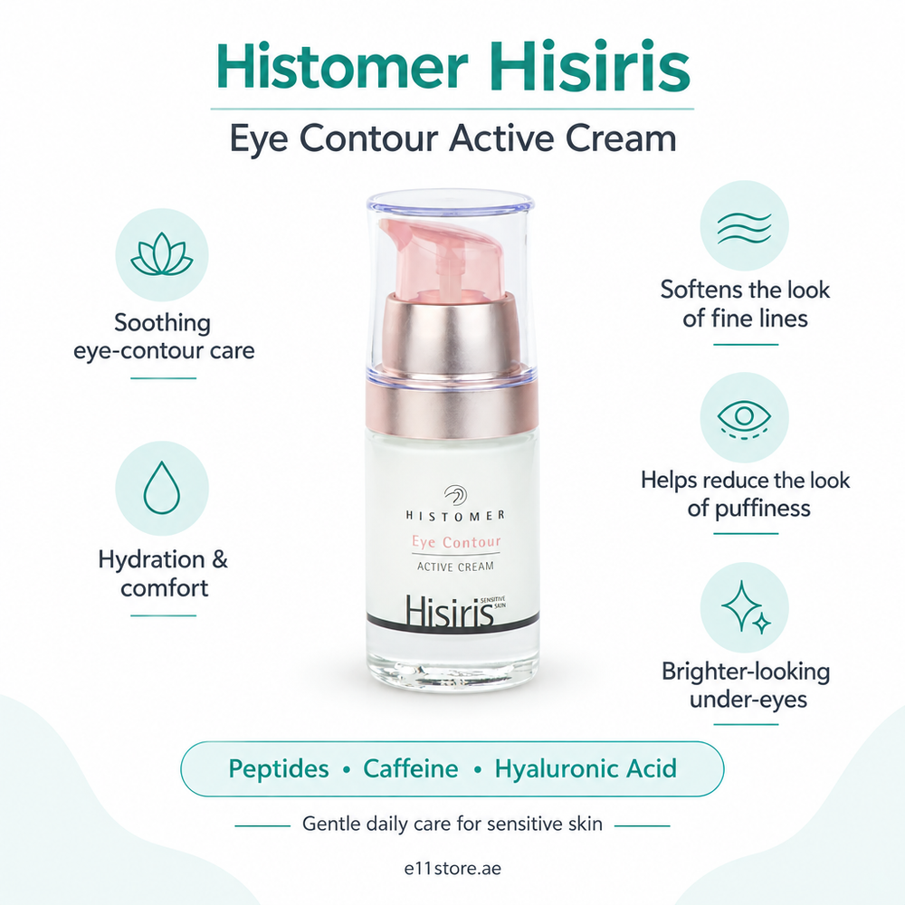 Histomer Hisiris Eye Contour Active Cream key-features image | E11 Store