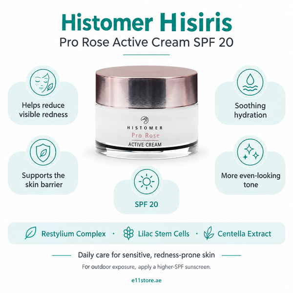 Histomer Hisiris Pro Rose Active Cream SPF20 key-features image | E11 Store