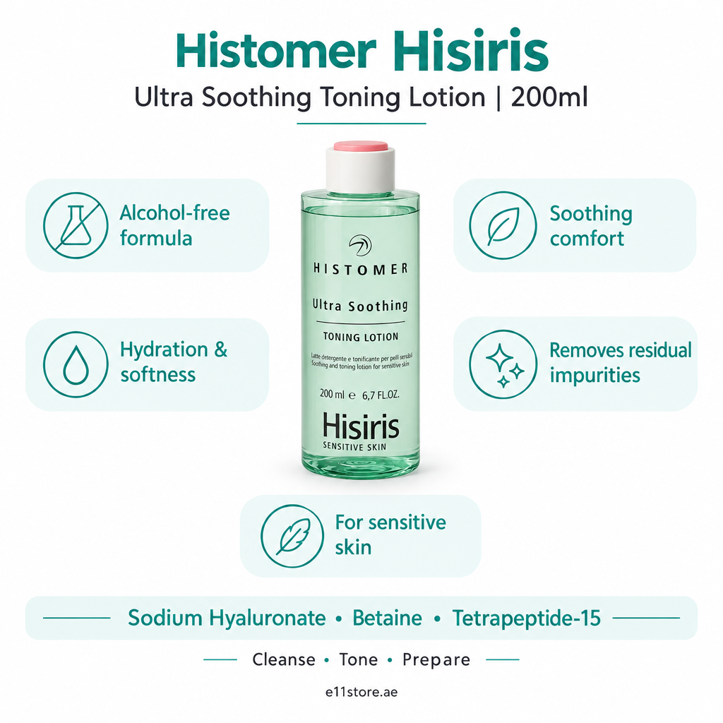 Histomer Hisiris Ultra Soothing Toning Lotion 200ml key-features image | E11 Store