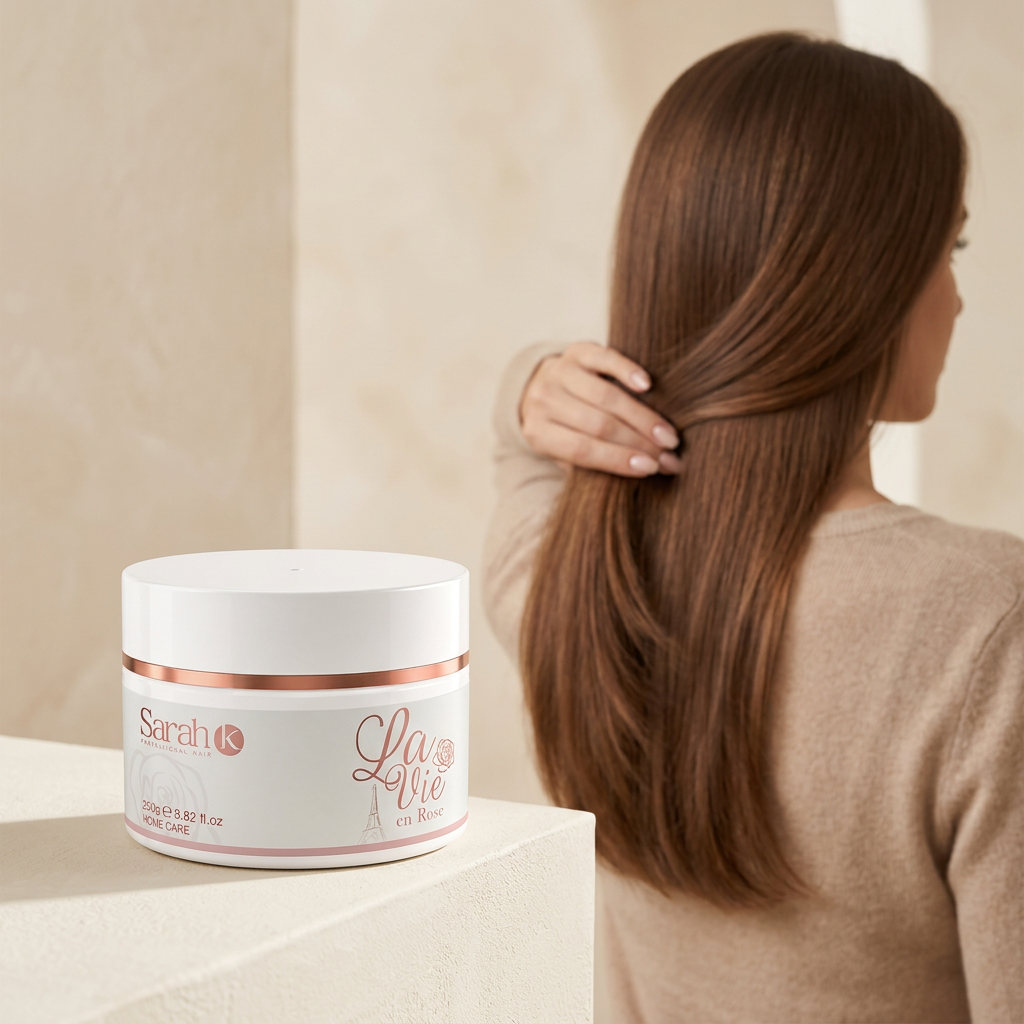 Keratin Repair & Strengthening image featuring Sarah K La Vie en Rose Restorative Mask