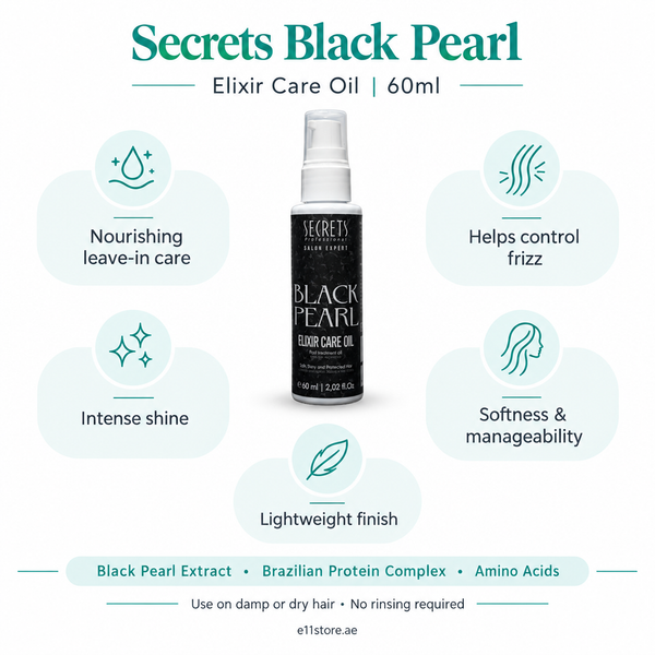 Secrets Black Pearl Elixir Care Oil 60ml key-features image | E11 Store