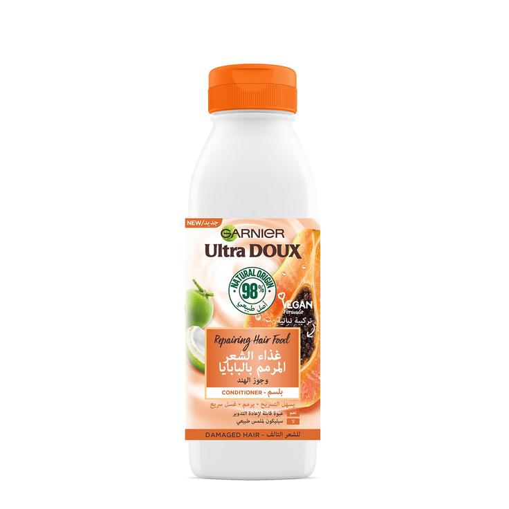 E11 Store, Garnier Ultra Doux Repairing Papaya Hair Food Conditioner for Damaged Hair 350ml