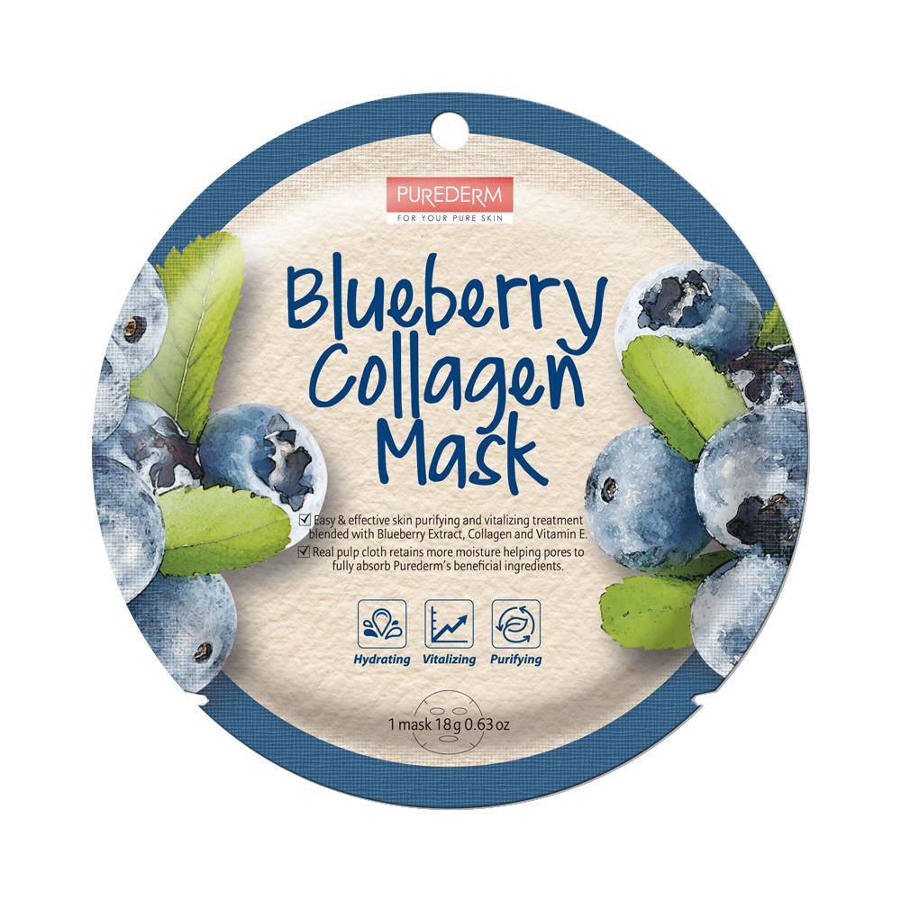 Purederm Collagen & Blueberry Circle Mask | E11 Store