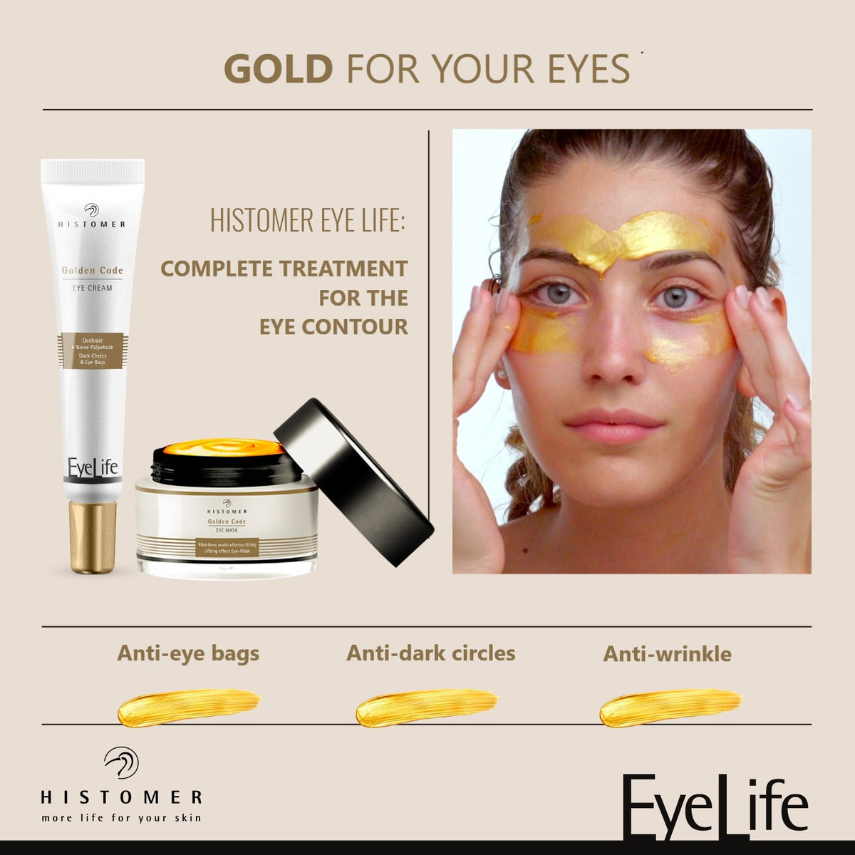 Eye Life Golden Code Eye Cream – Dark Circle & Puffiness Treatment - E11 Store